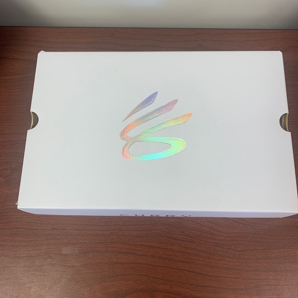 Unisex Steph Curry Flow 10 Under Armor team basketball shoes Blue With White Trm - Picture 12 of 12